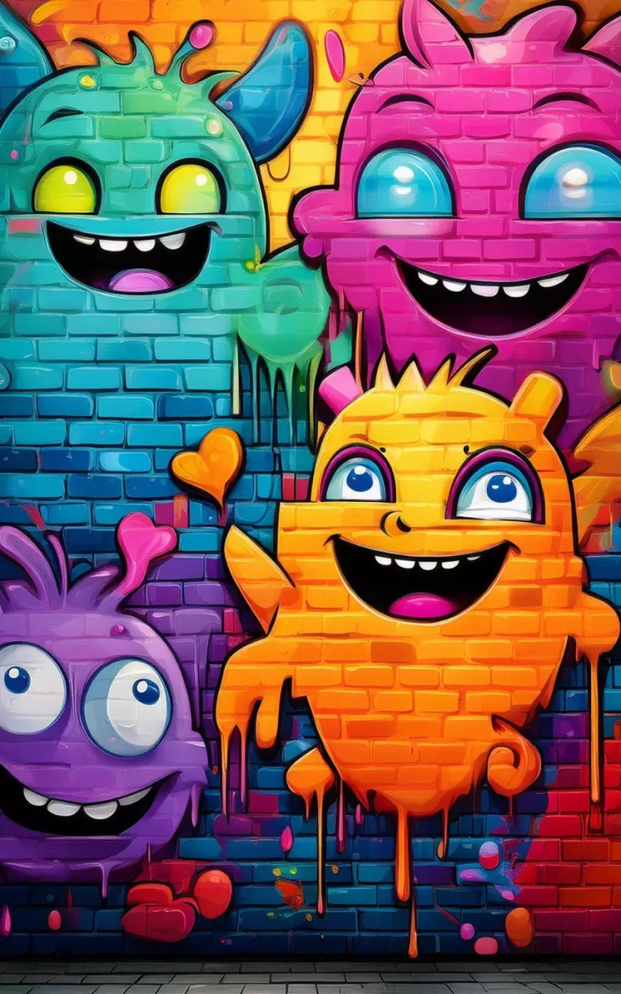 Character Graffiti 10’X16’ Ultracloth (120 X 192 Inch) Backdrop