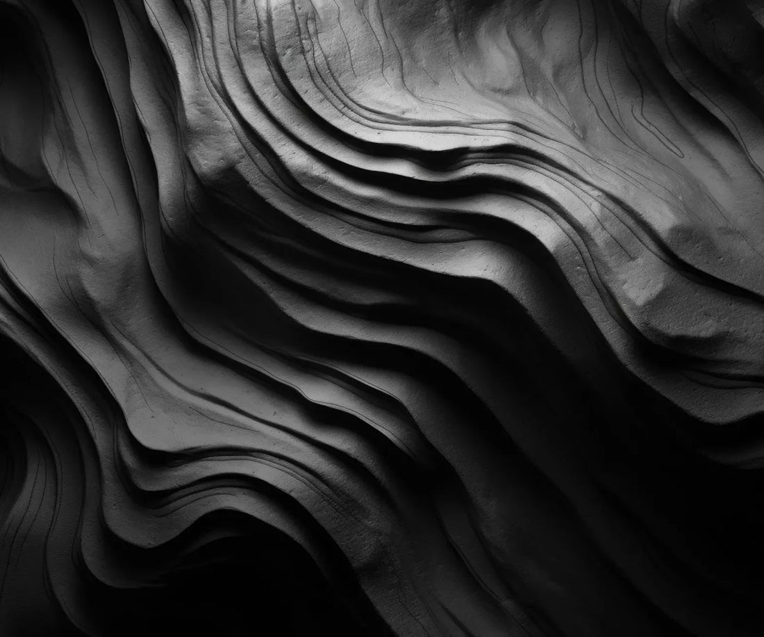 Charcoal Waves 5’X4’2 Fleece (60 X 50 Inch) Backdrop