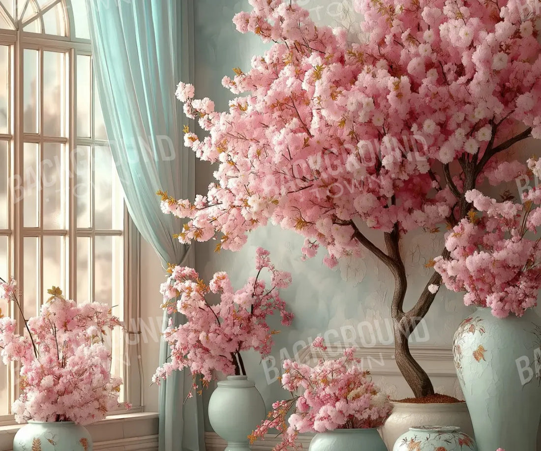 Cherry Bloosom Fall 5’x4’2 Fleece (60 x 50 inch) Backdrop