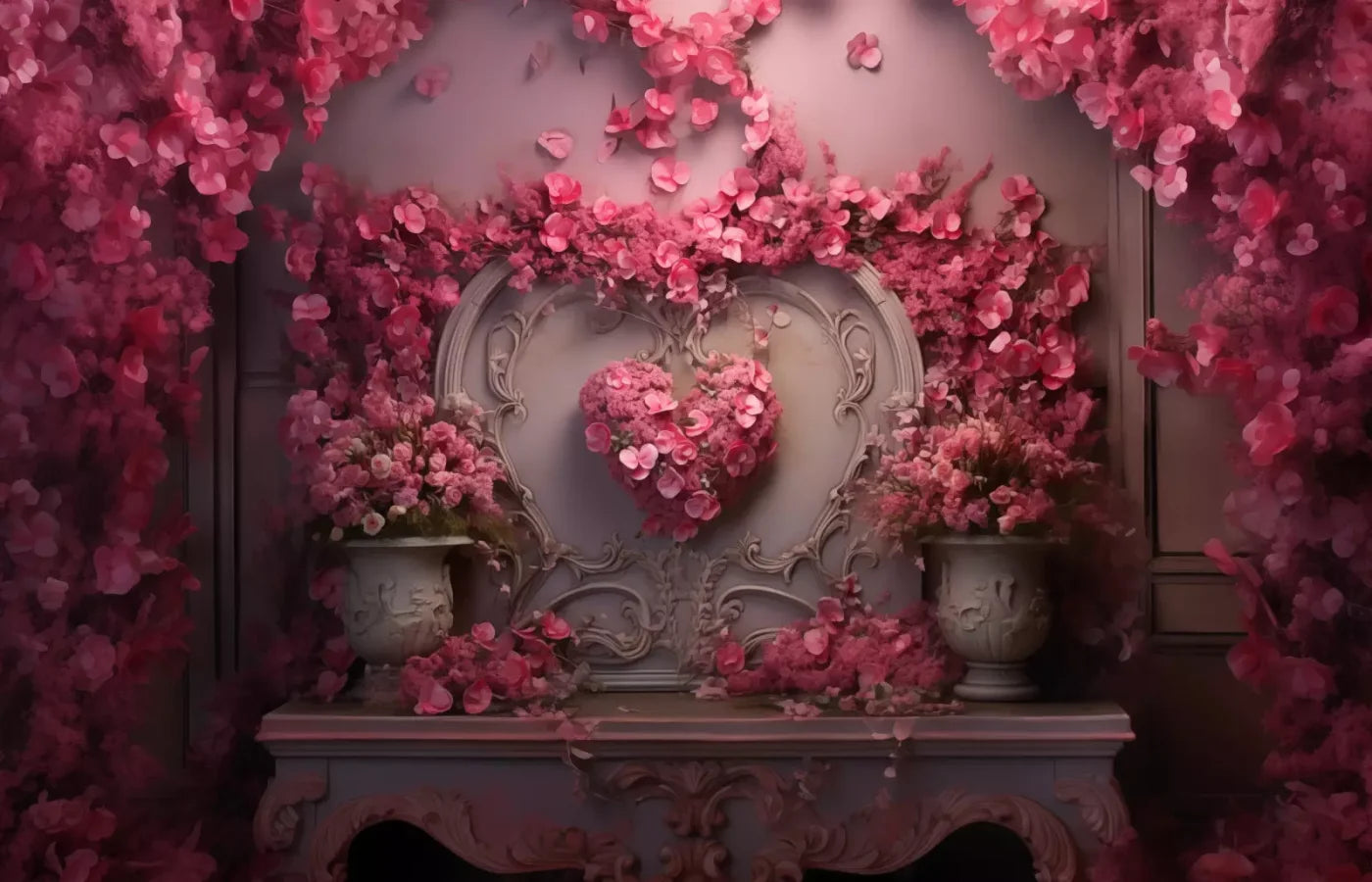 Cherry Blossom Love Ii 14’X9’ Ultracloth (168 X 108 Inch) Backdrop