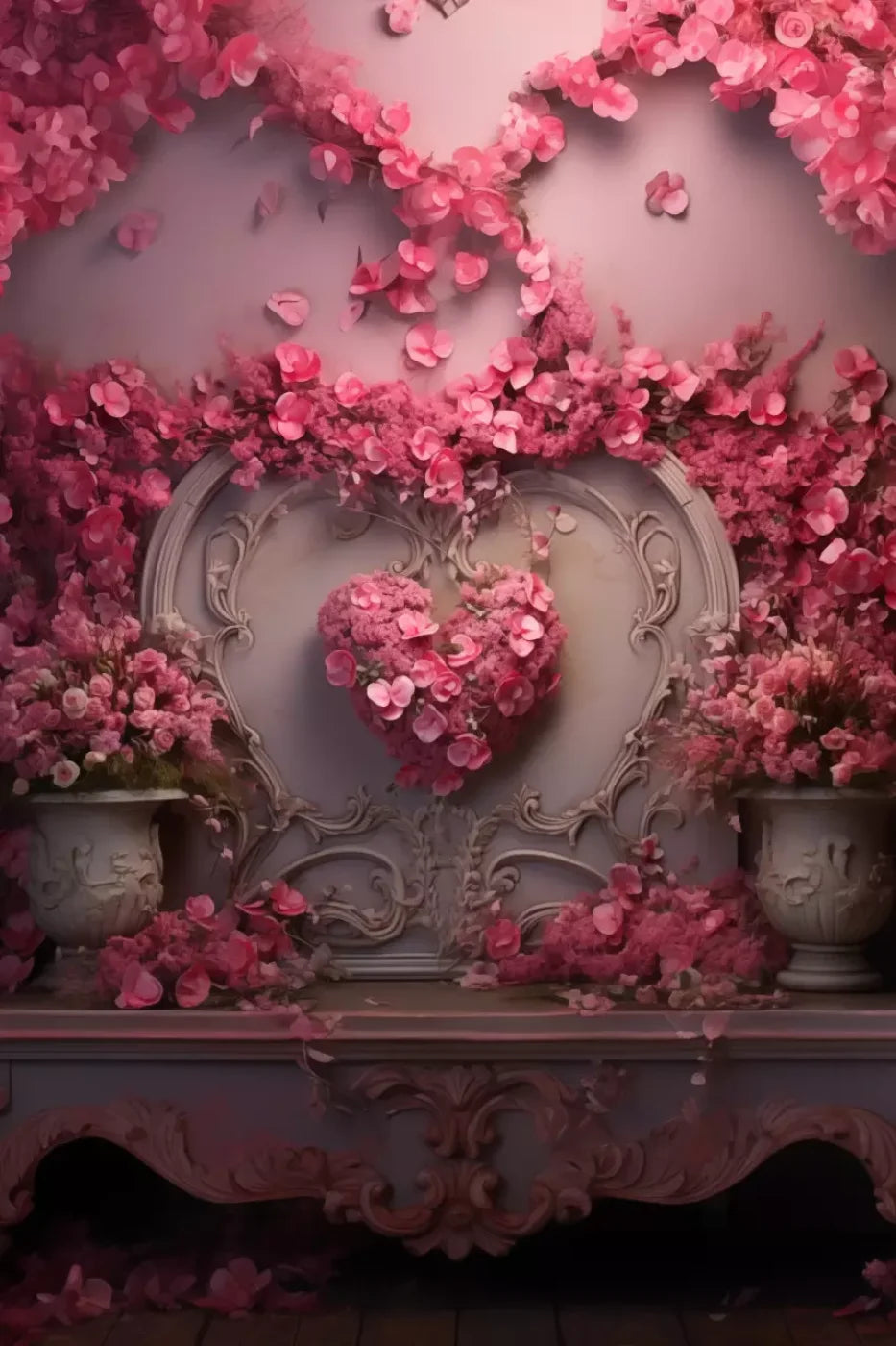 Cherry Blossom Love Ii 8’X12’ Ultracloth (96 X 144 Inch) Backdrop