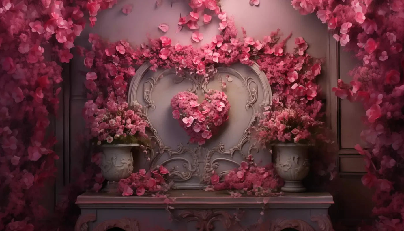 Cherry Blossom Love Ii 14’X8’ Ultracloth (168 X 96 Inch) Backdrop