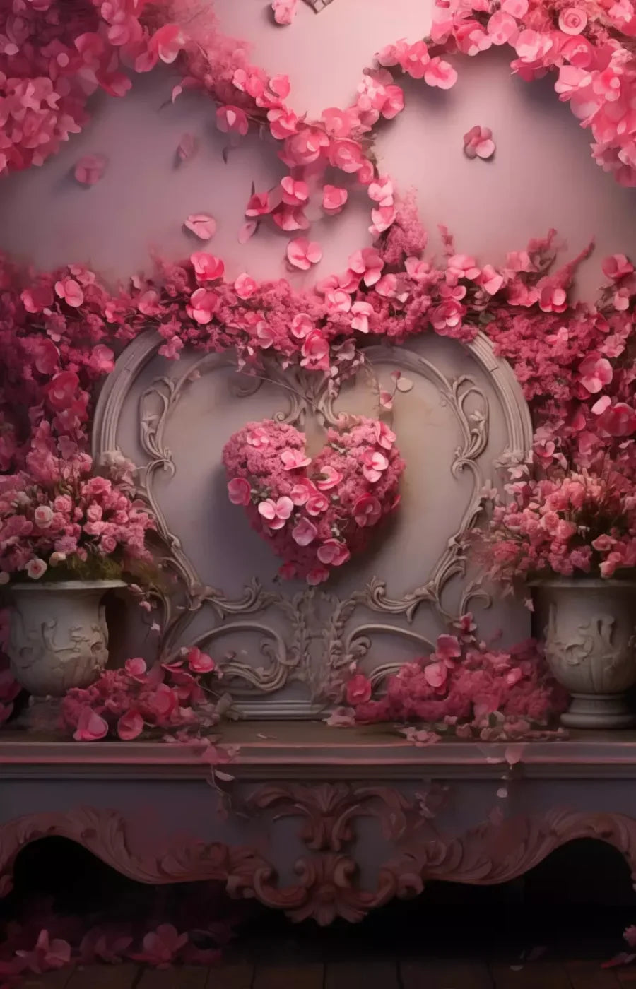 Cherry Blossom Love Ii 9’X14’ Ultracloth (108 X 168 Inch) Backdrop