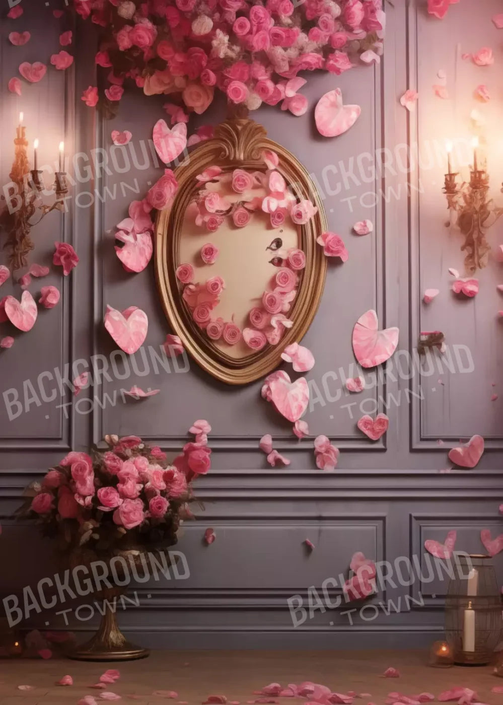 Cherry Blossom Love I 5’X7’ Ultracloth (60 X 84 Inch) Backdrop
