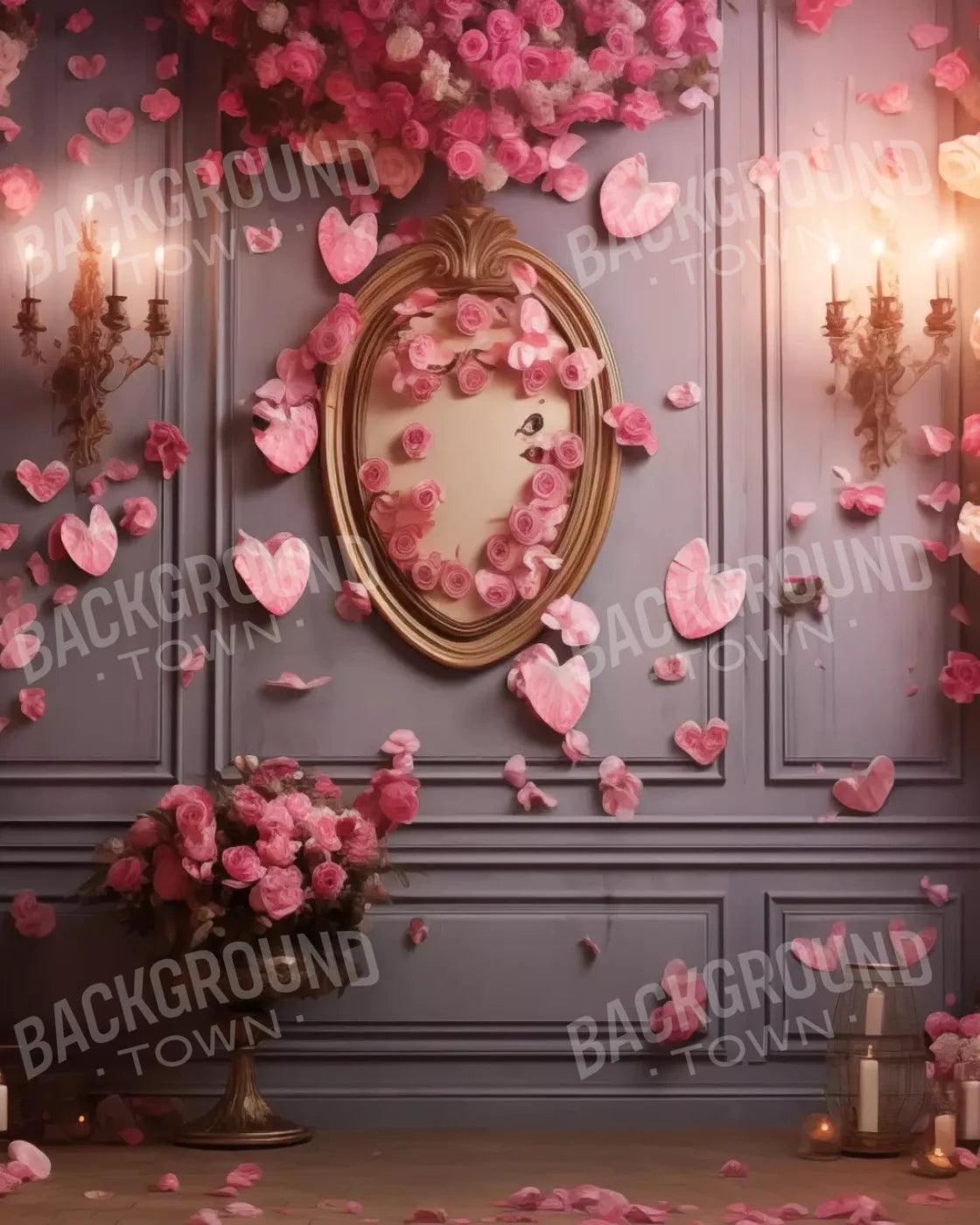 Cherry Blossom Love I 8’X10’ Fleece (96 X 120 Inch) Backdrop