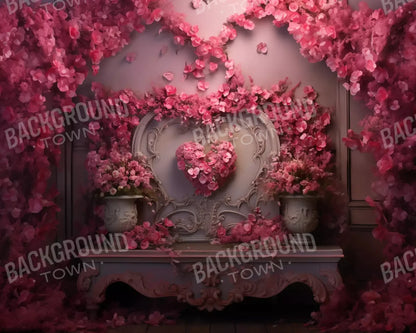 Cherry Blossom Love Ii 10’X8’ Fleece (120 X 96 Inch) Backdrop