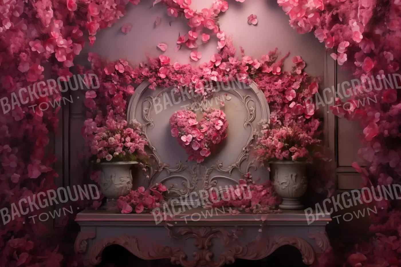 Cherry Blossom Love Ii 12’X8’ Ultracloth (144 X 96 Inch) Backdrop