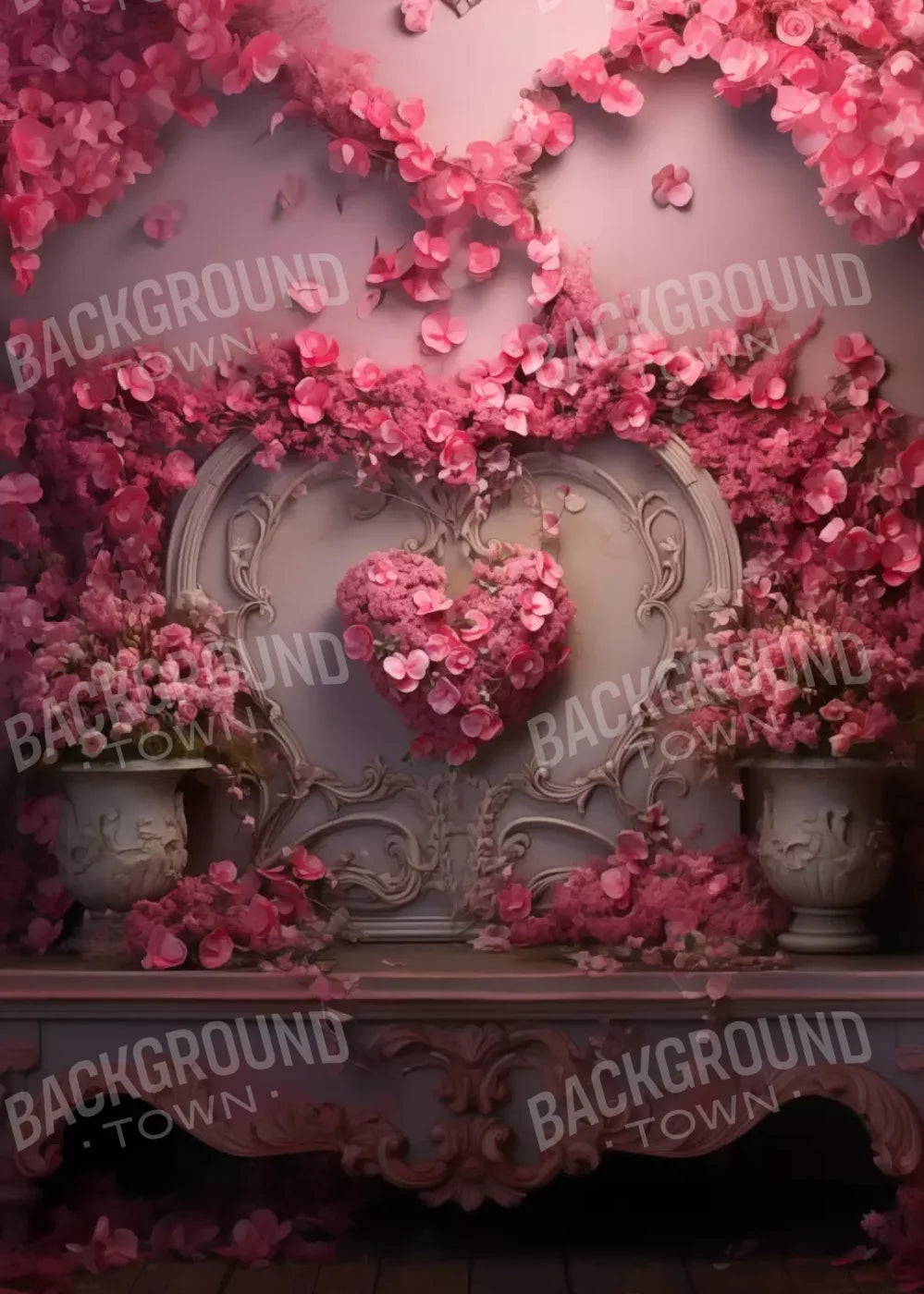 Cherry Blossom Love Ii 5’X7’ Ultracloth (60 X 84 Inch) Backdrop