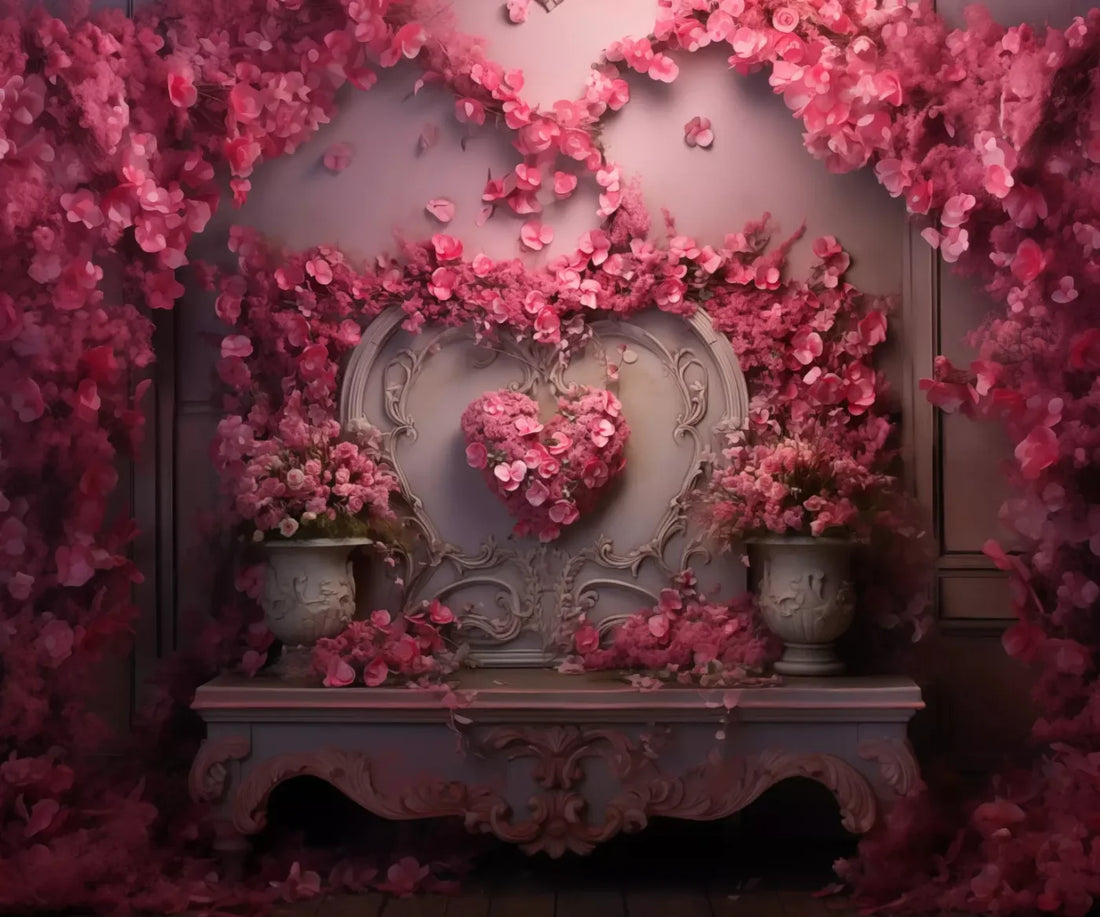 Cherry Blossom Love Ii 5’X4’2 Fleece (60 X 50 Inch) Backdrop