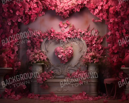 Cherry Blossom Love Iii 10’X8’ Fleece (120 X 96 Inch) Backdrop