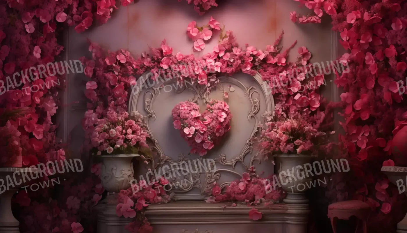 Cherry Blossom Love Iii 14’X8’ Ultracloth (168 X 96 Inch) Backdrop