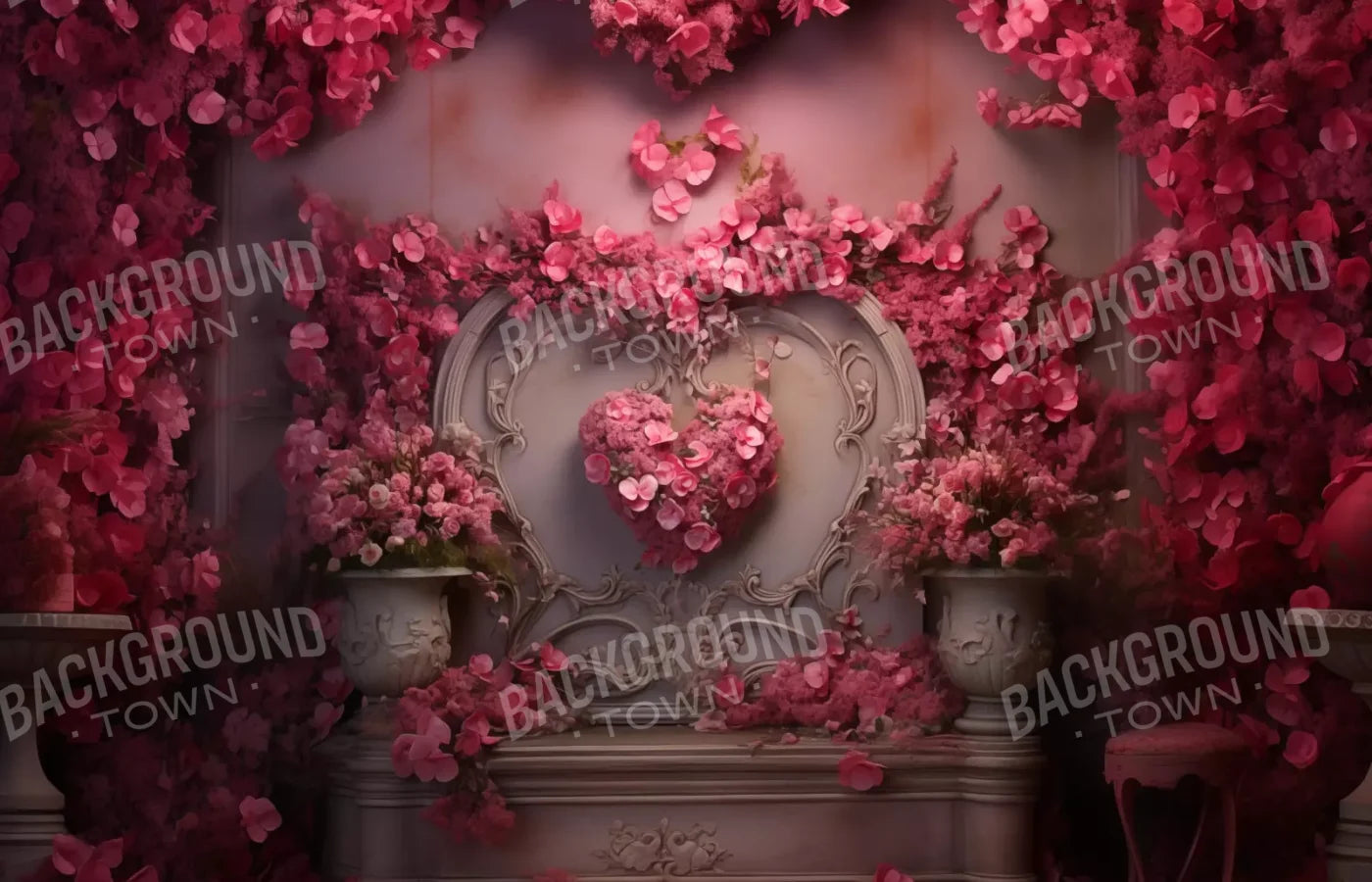 Cherry Blossom Love Iii 14’X9’ Ultracloth (168 X 108 Inch) Backdrop