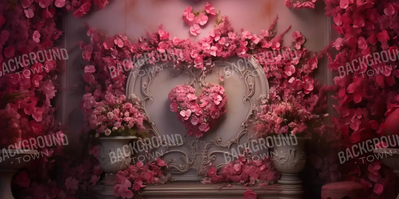 Cherry Blossom Love Iii 16’X8’ Ultracloth (192 X 96 Inch) Backdrop
