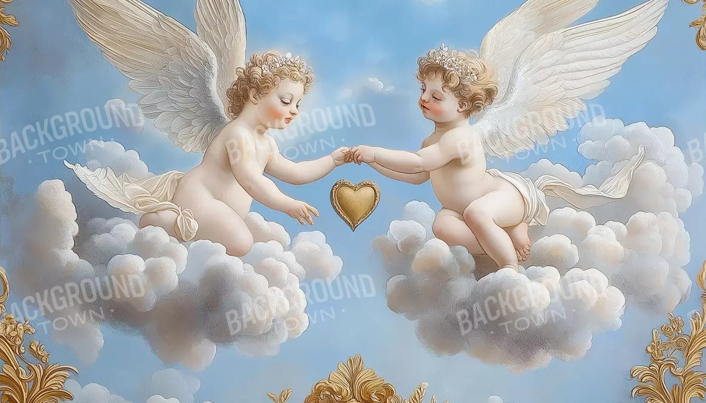 Cherubs In The Sky 14’X8’ Ultracloth (168 X 96 Inch) Backdrop