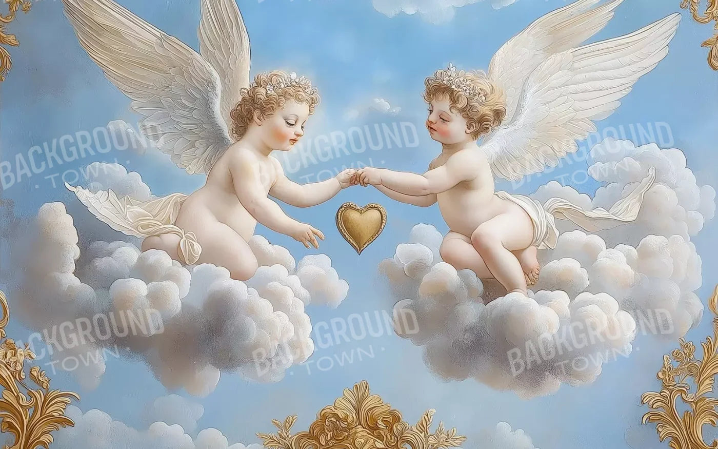 Cherubs In The Sky 16’X10’ Ultracloth (192 X 120 Inch) Backdrop