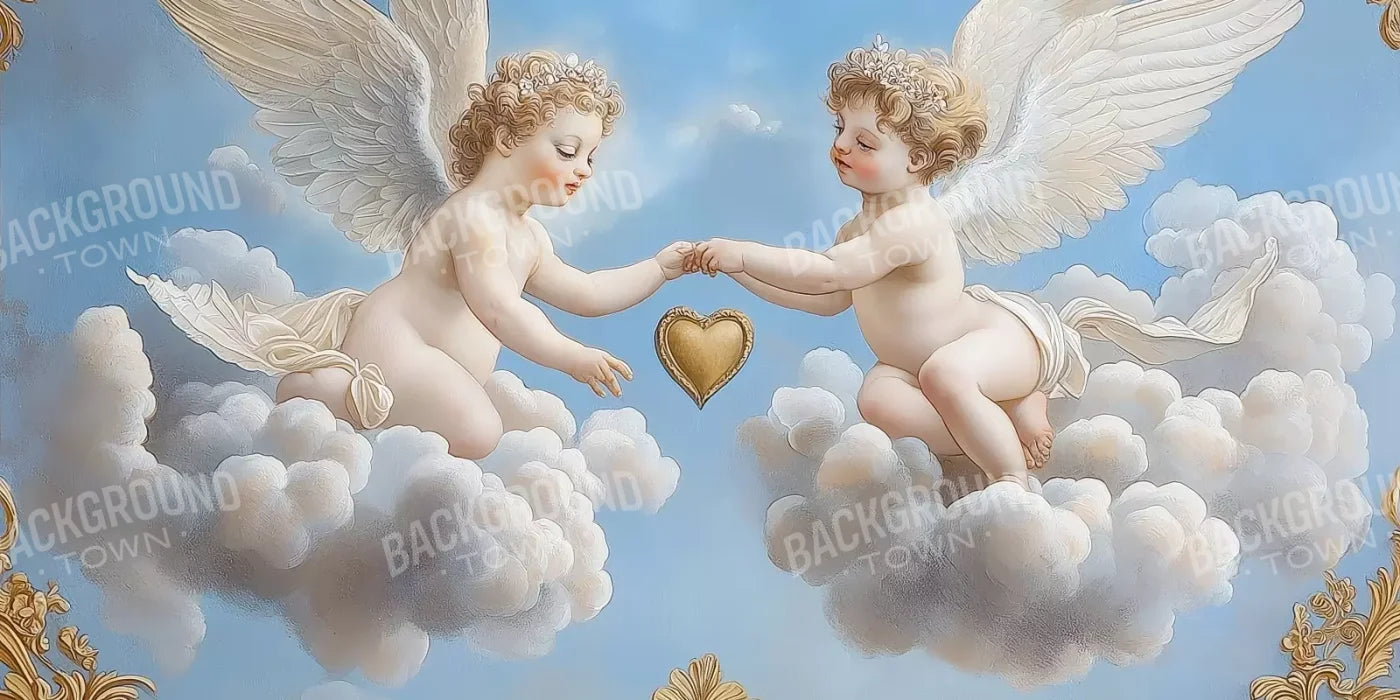 Cherubs In The Sky 20’X10’ Ultracloth (240 X 120 Inch) Backdrop