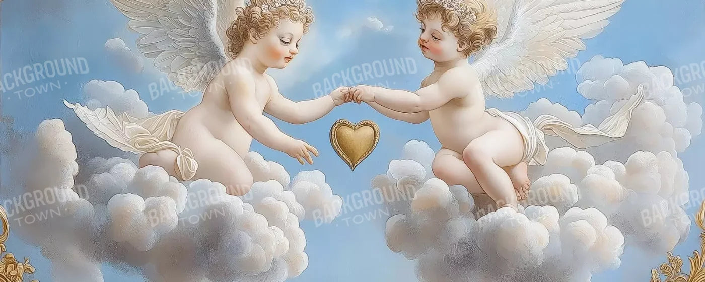 Cherubs In The Sky 20’X8’ Ultracloth (240 X 96 Inch) Backdrop