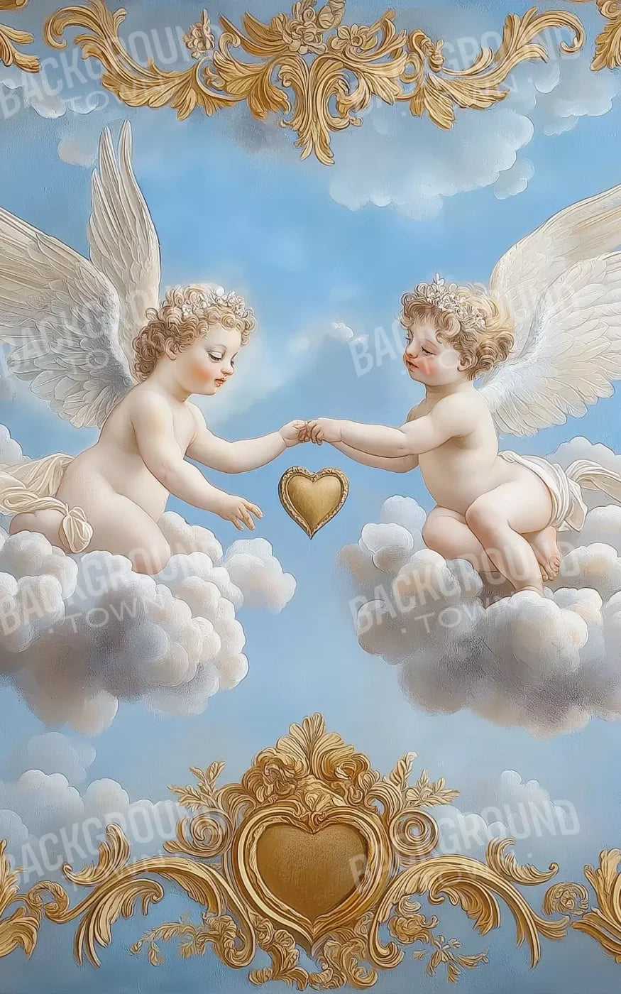 Cherubs In The Sky 5’X8’ Ultracloth (60 X 96 Inch) Backdrop