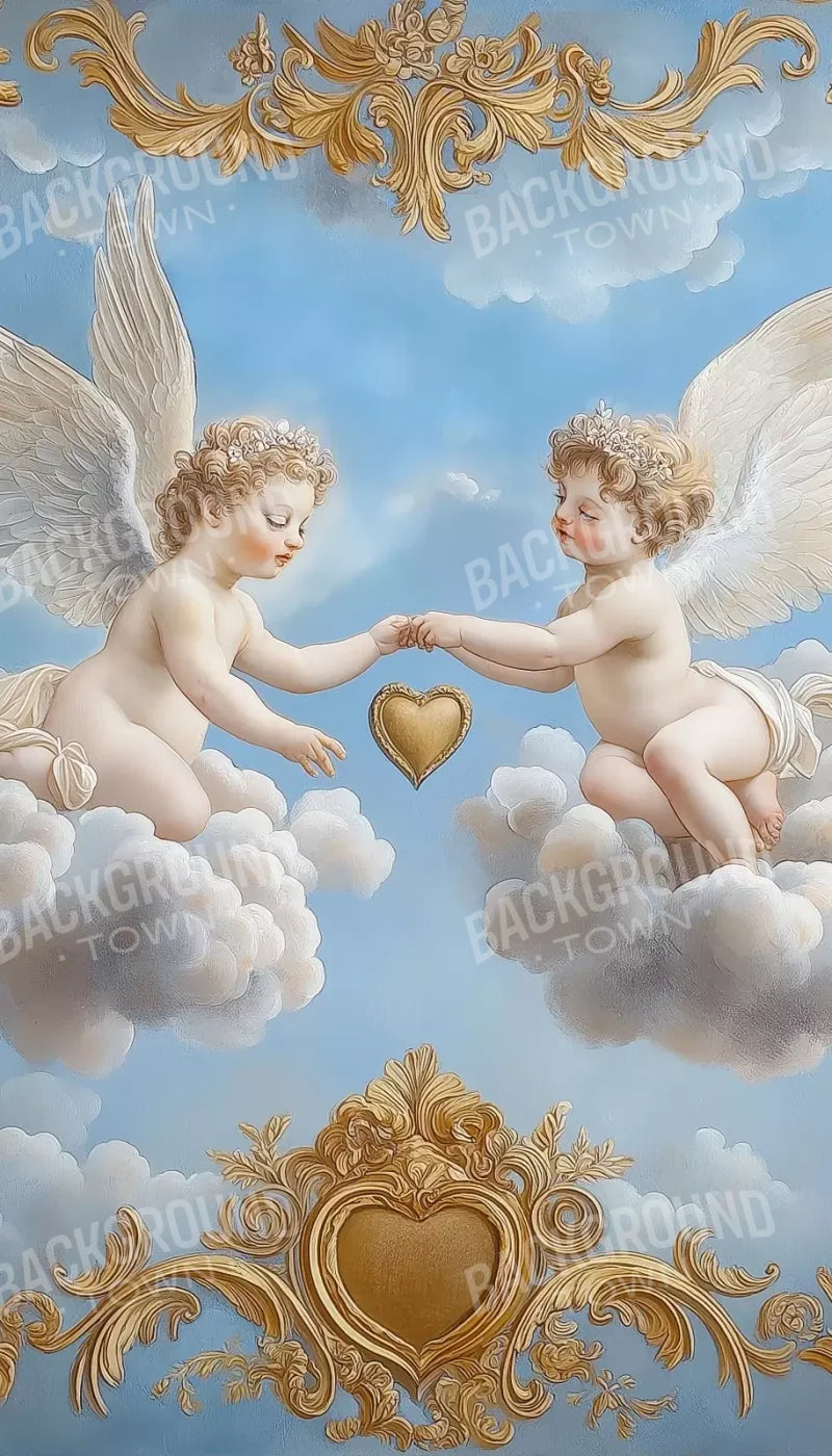 Cherubs In The Sky 8’X14’ Ultracloth (96 X 168 Inch) Backdrop
