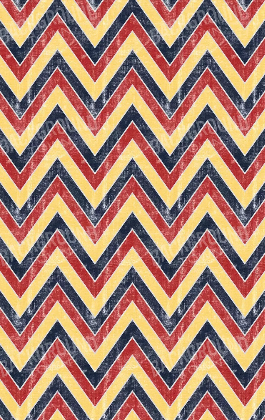 Chevron Circus 10X16 Ultracloth ( 120 X 192 Inch ) Backdrop