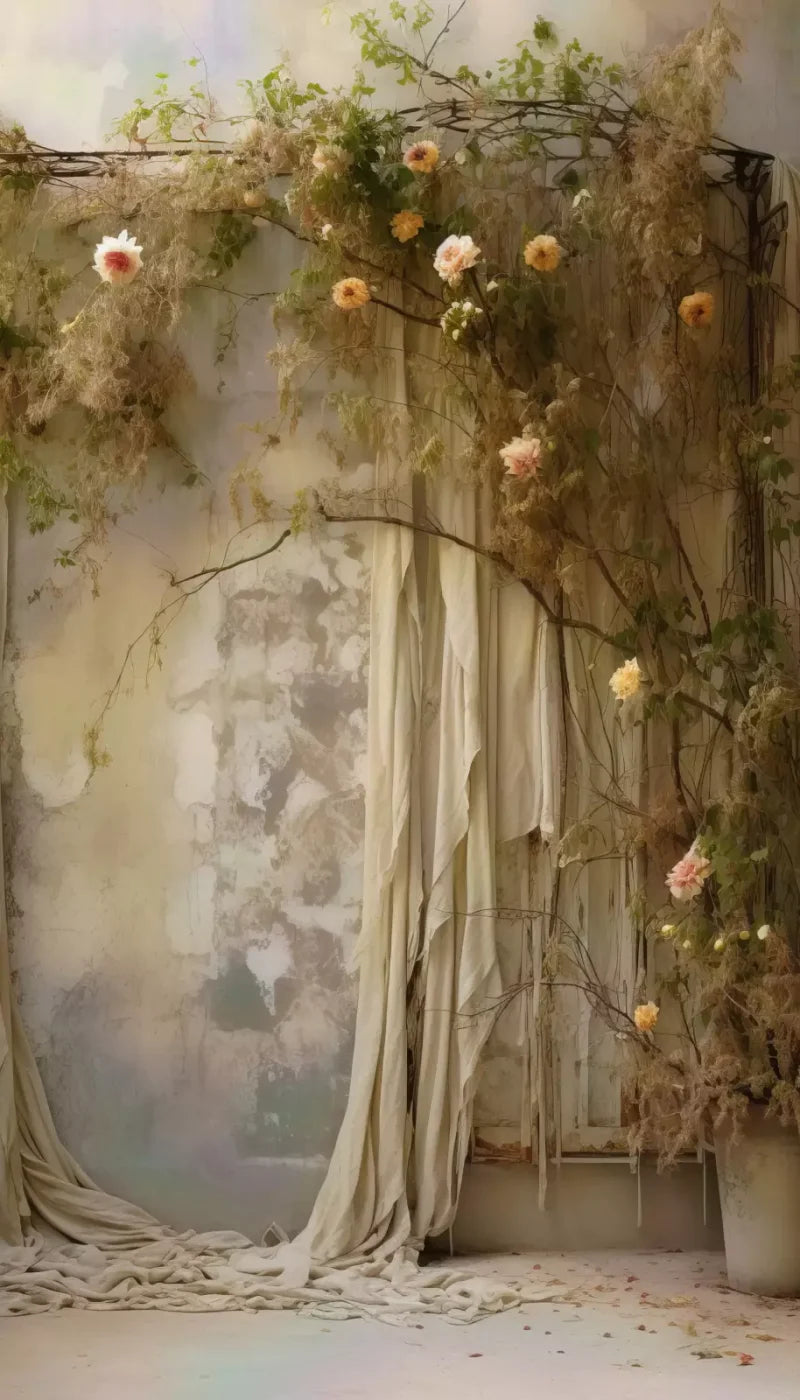 Chiffon Elegance In Taupe Iii 8X14 Ultracloth ( 96 X 168 Inch ) Backdrop