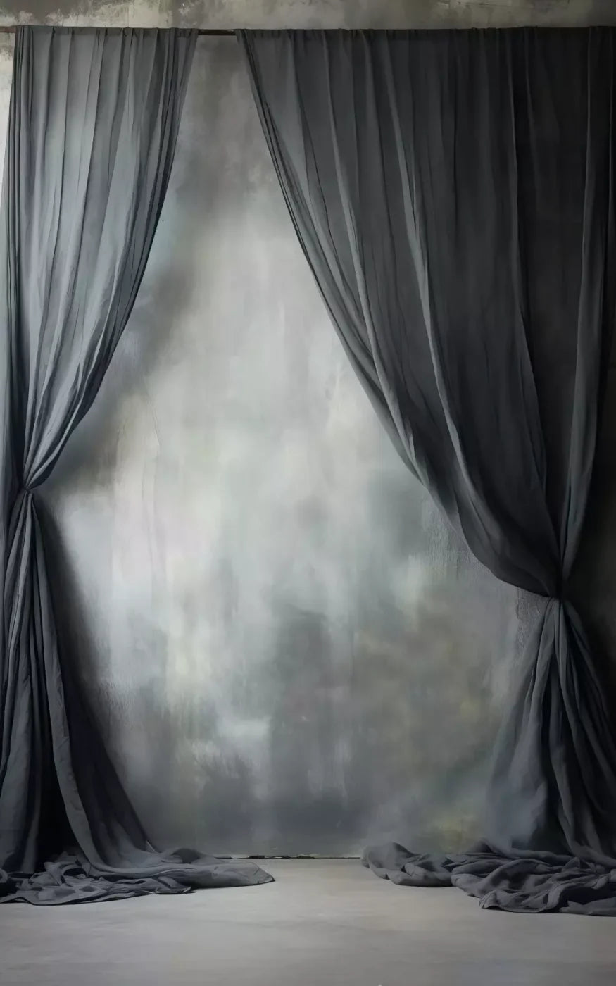 Chiffon Elegance Charcoal Ii 10’X16’ Ultracloth (120 X 192 Inch) Backdrop