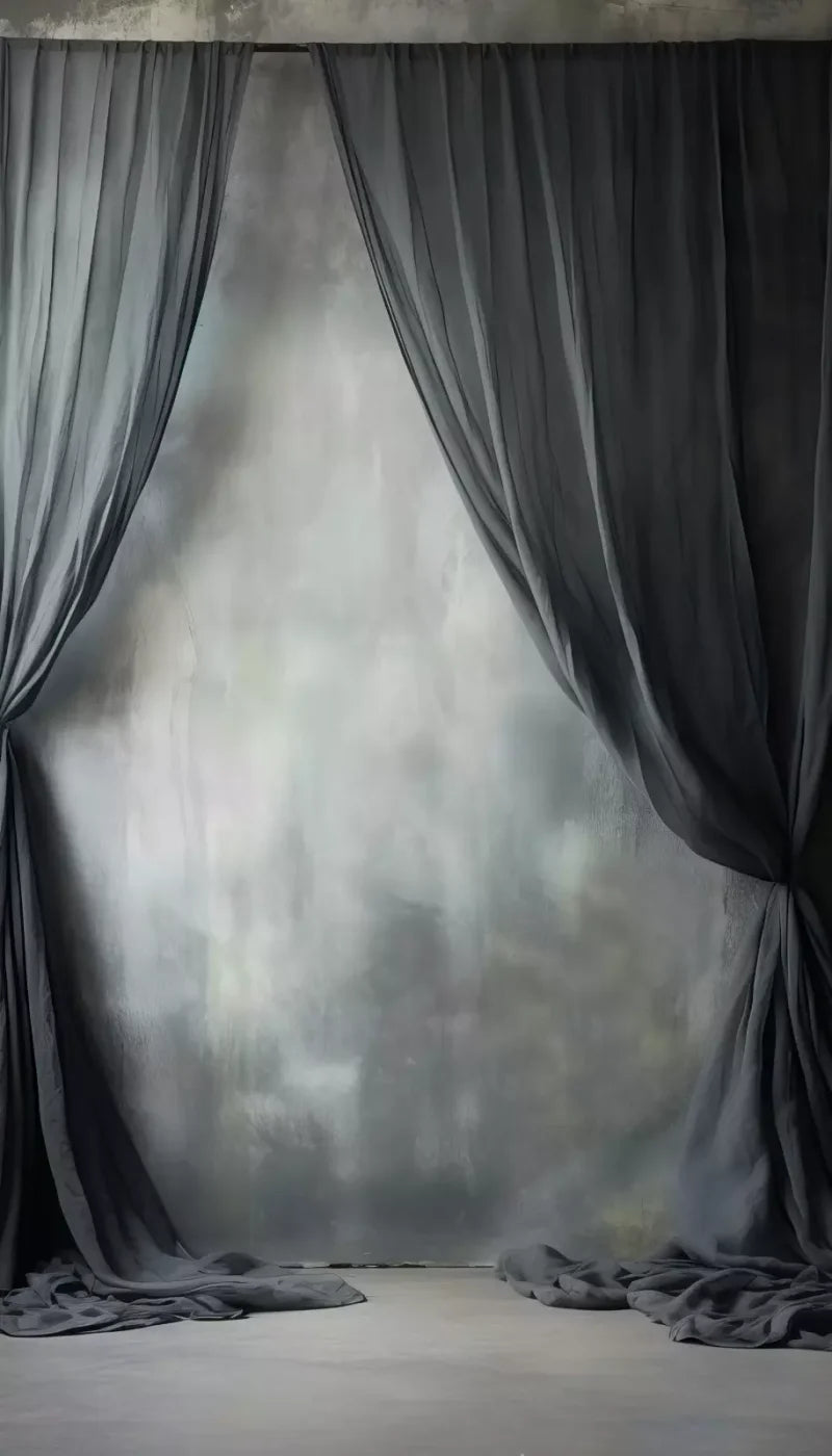 Chiffon Elegance Charcoal Ii 8’X14’ Ultracloth (96 X 168 Inch) Backdrop