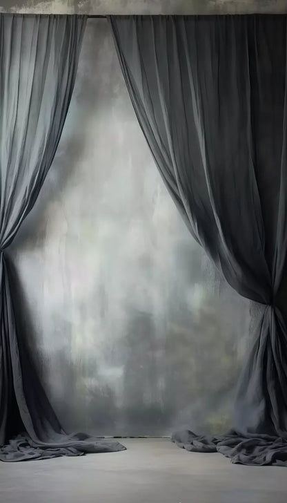 Chiffon Elegance Charcoal Ii 8’X14’ Ultracloth (96 X 168 Inch) Backdrop