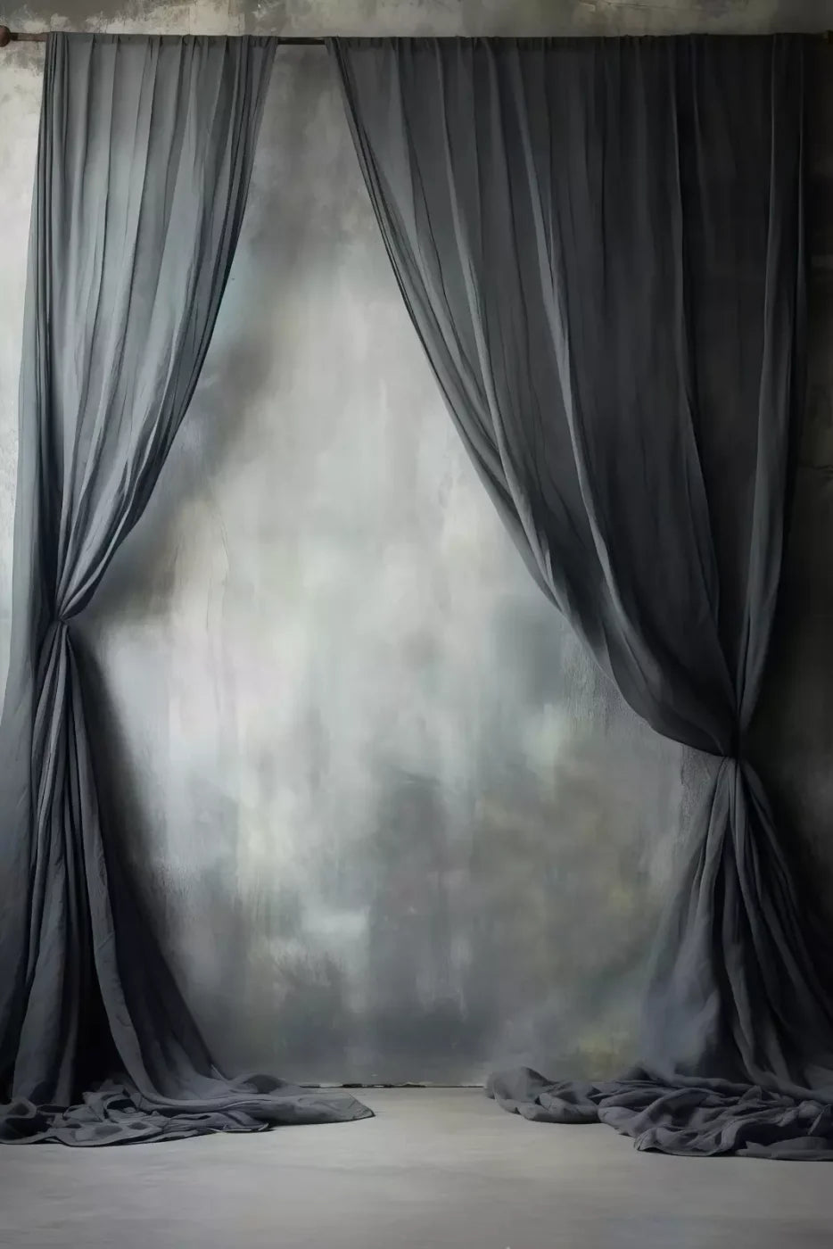 Chiffon Elegance Charcoal Ii 8’X12’ Ultracloth (96 X 144 Inch) Backdrop