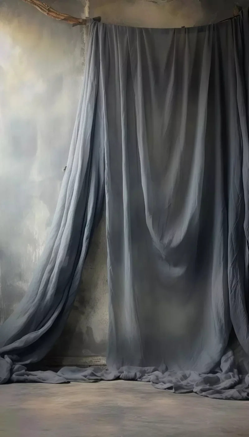 Chiffon Elegance Charcoal I 8’X14’ Ultracloth (96 X 168 Inch) Backdrop