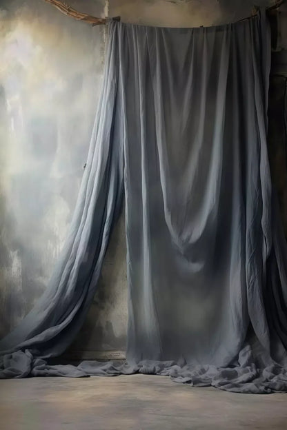 Chiffon Elegance Charcoal I 8’X12’ Ultracloth (96 X 144 Inch) Backdrop