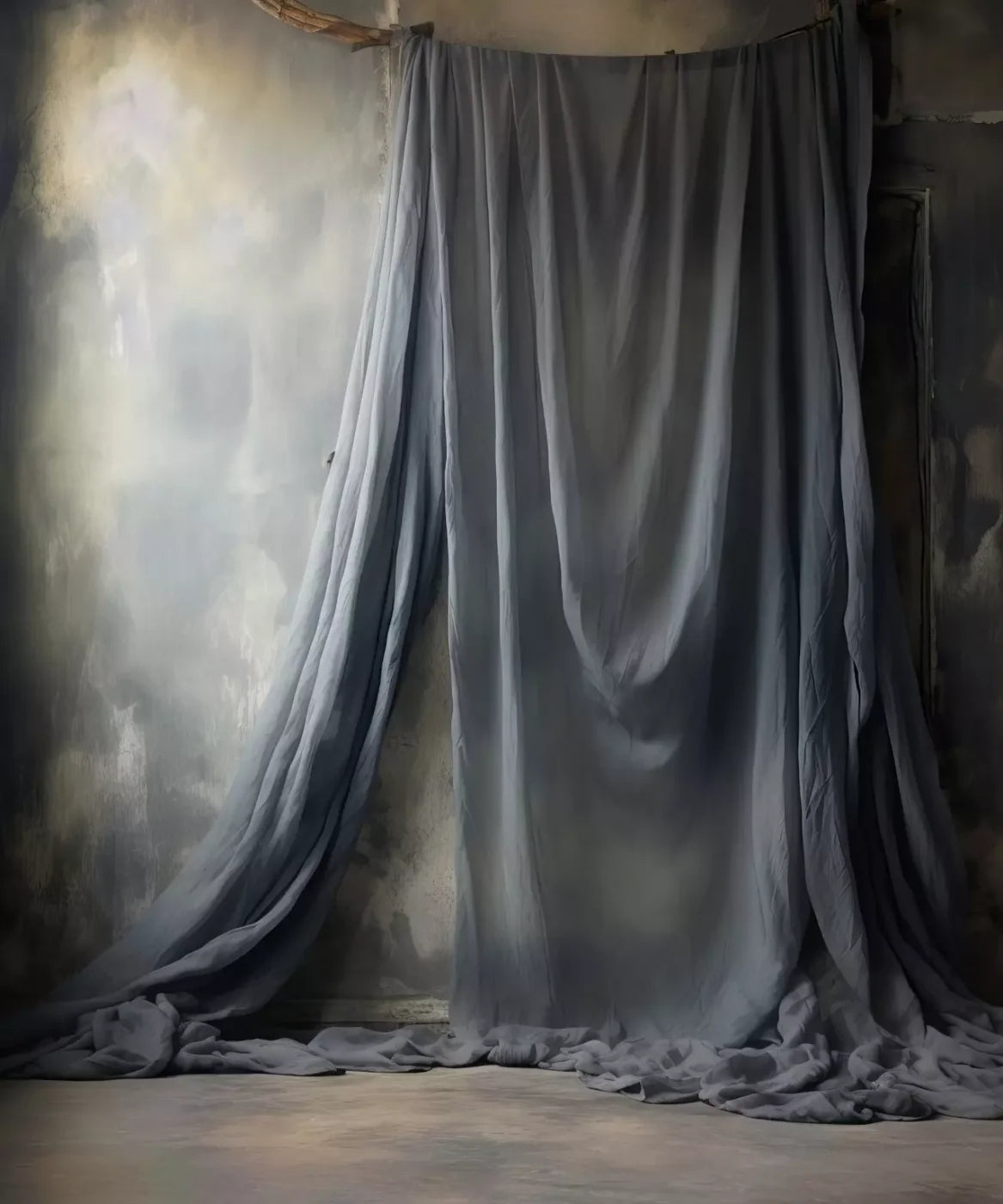 Chiffon Elegance Charcoal I 10’X12’ Ultracloth (120 X 144 Inch) Backdrop