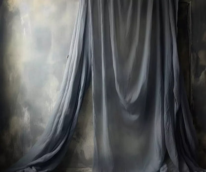 Chiffon Elegance Charcoal I 5’X4’2 Fleece (60 X 50 Inch) Backdrop