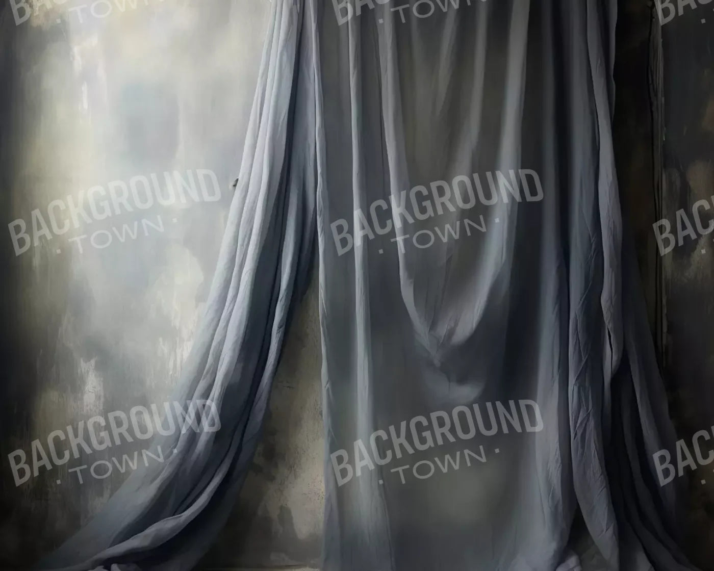 Chiffon Elegance Charcoal I 10’X8’ Fleece (120 X 96 Inch) Backdrop