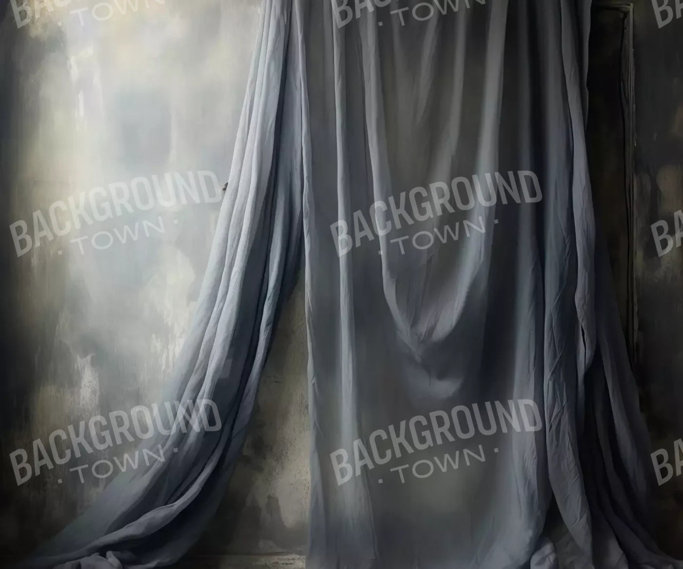 Chiffon Elegance Charcoal I 12’X10’ Ultracloth (144 X 120 Inch) Backdrop