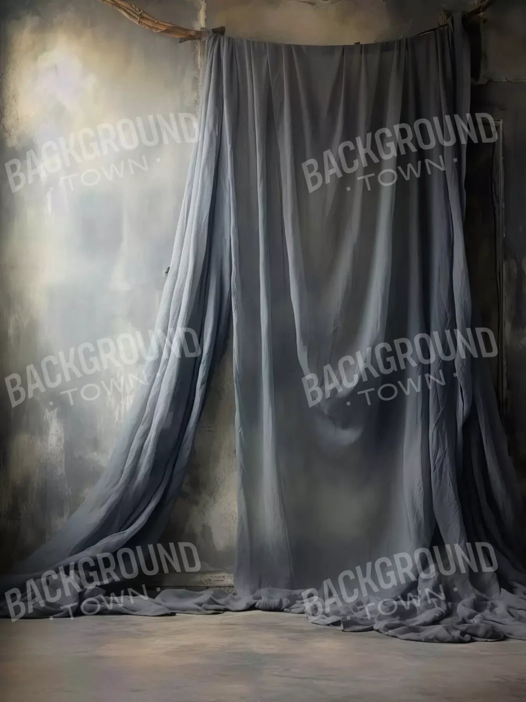 Chiffon Elegance Charcoal I 5’X6’8 Fleece (60 X 80 Inch) Backdrop