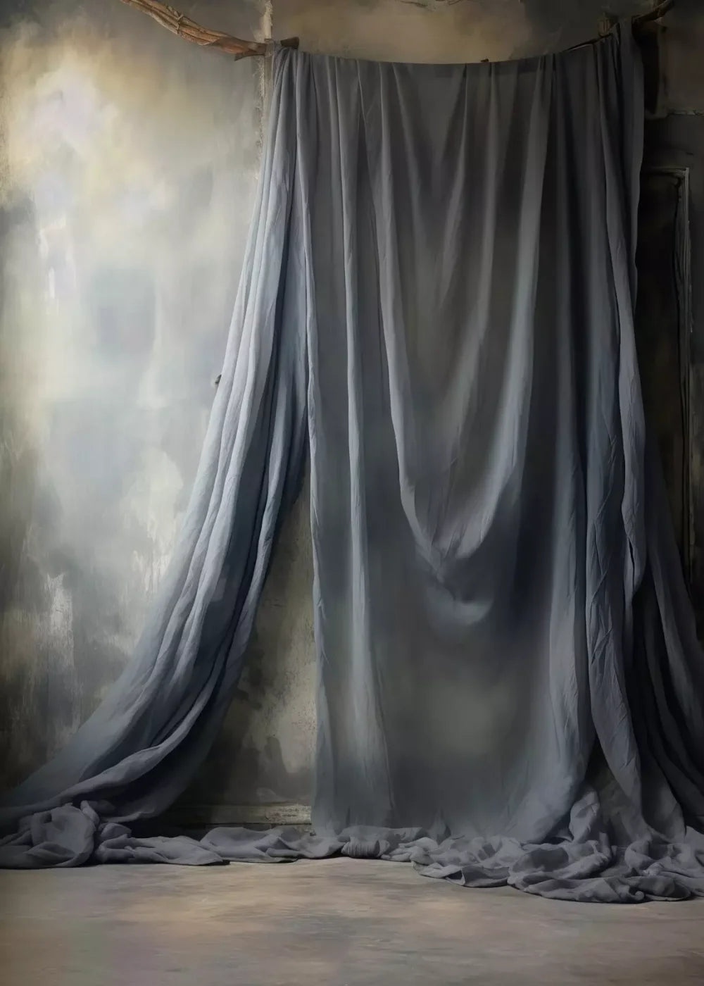 Chiffon Elegance Charcoal I 5’X7’ Ultracloth (60 X 84 Inch) Backdrop