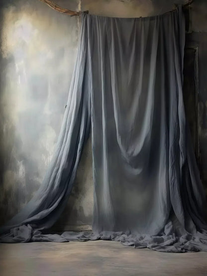 Chiffon Elegance Charcoal I 6’X8’ Fleece (72 X 96 Inch) Backdrop