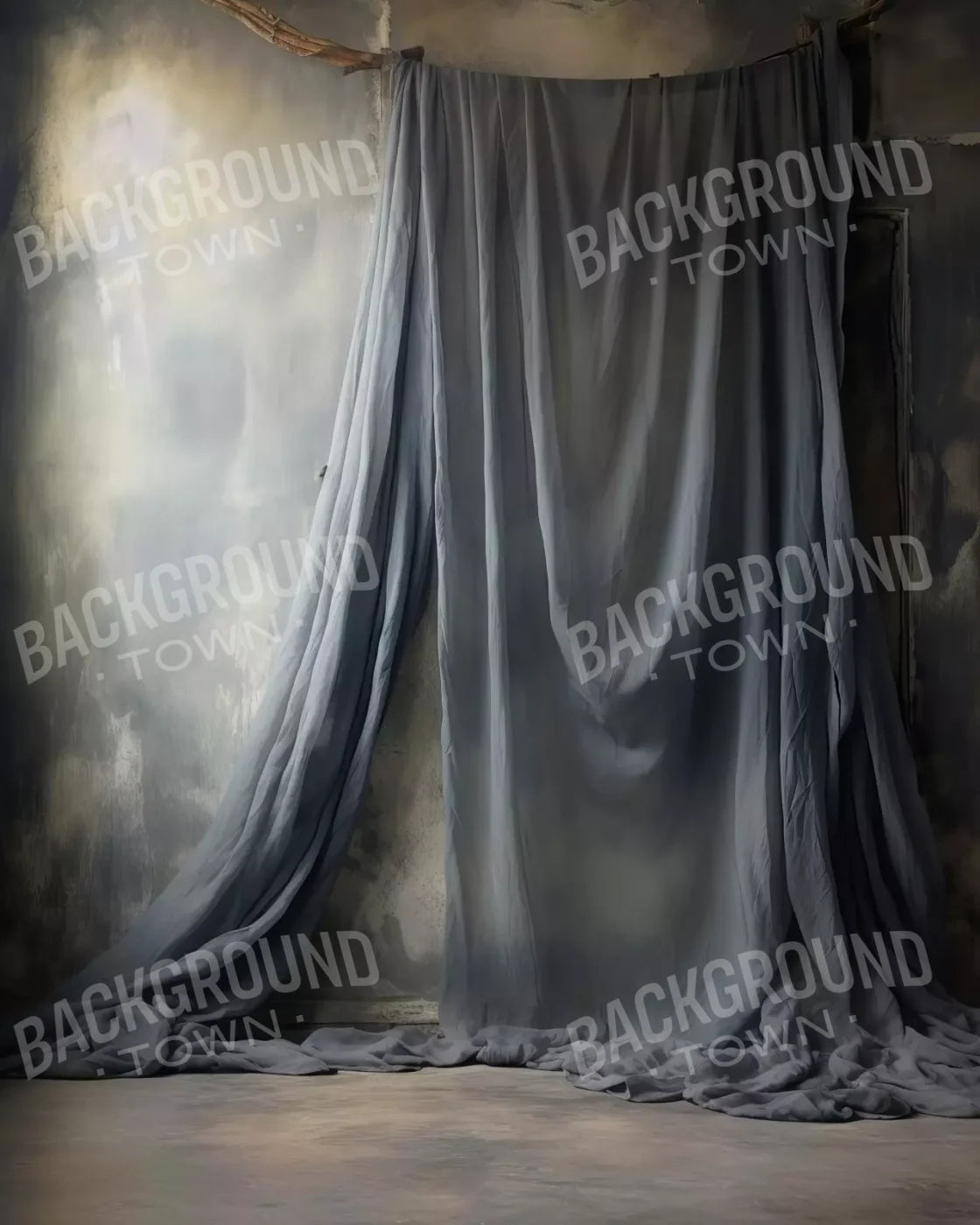 Chiffon Elegance Charcoal I 8’X10’ Fleece (96 X 120 Inch) Backdrop