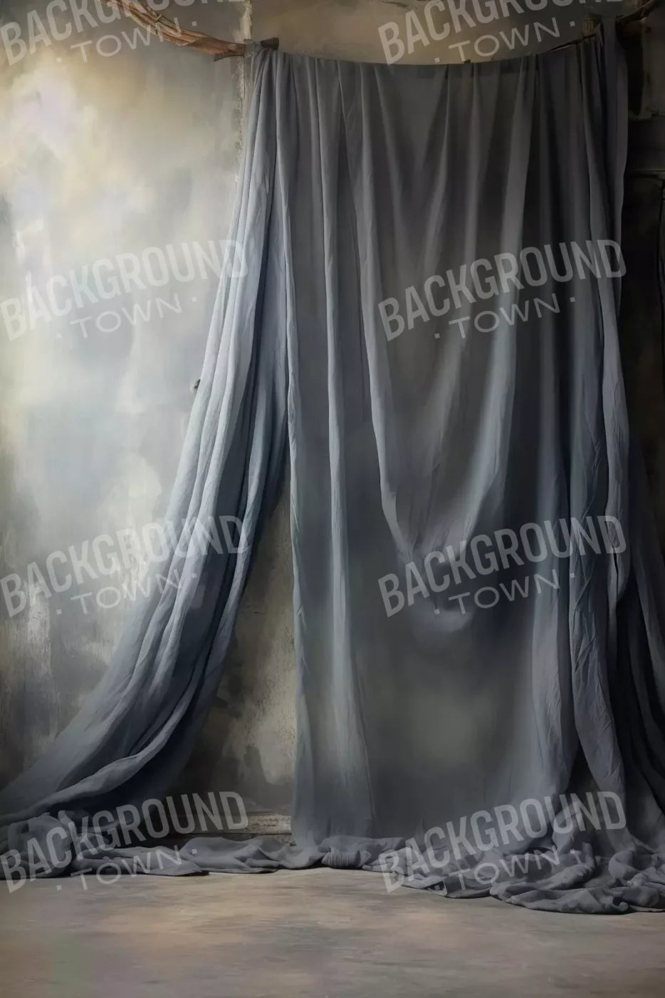 Chiffon Elegance Charcoal I 8’X12’ Ultracloth (96 X 144 Inch) Backdrop
