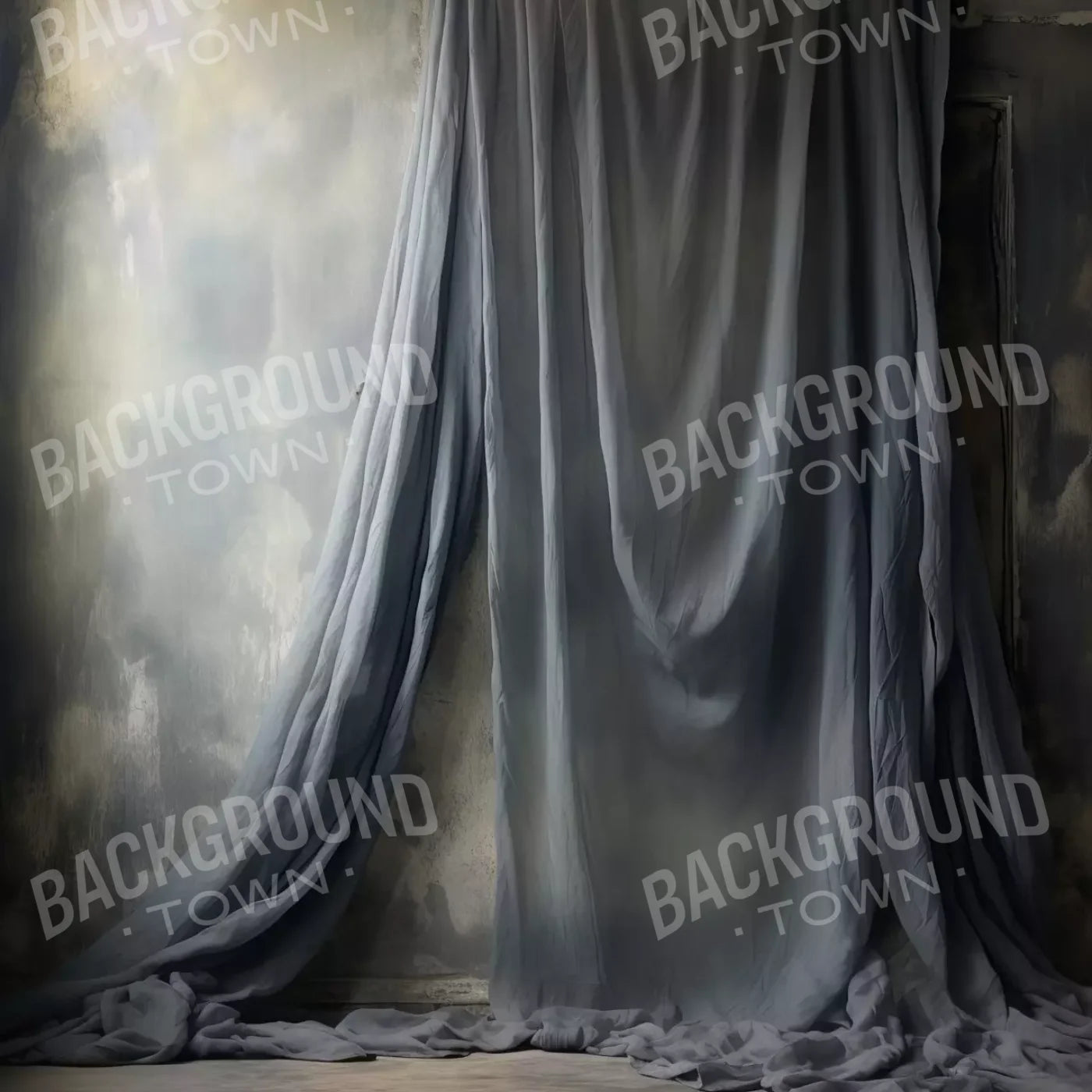 Chiffon Elegance Charcoal I 8’X8’ Fleece (96 X Inch) Backdrop