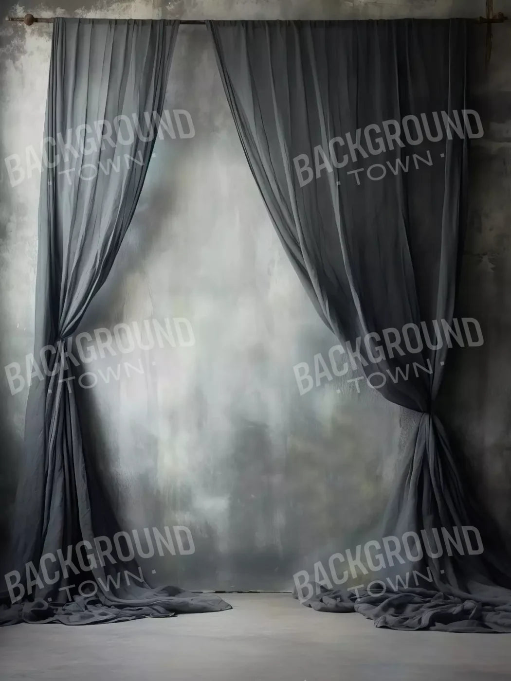 Chiffon Elegance Charcoal Ii 5’X6’8 Fleece (60 X 80 Inch) Backdrop