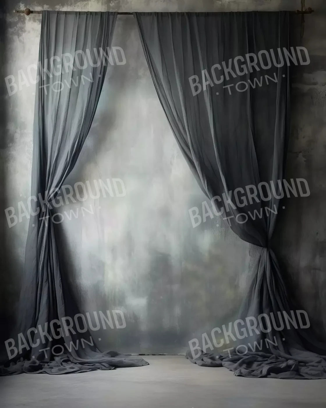 Chiffon Elegance Charcoal Ii 8’X10’ Fleece (96 X 120 Inch) Backdrop