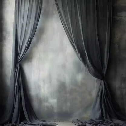 Chiffon Elegance Charcoal Ii 8’X8’ Fleece (96 X Inch) Backdrop