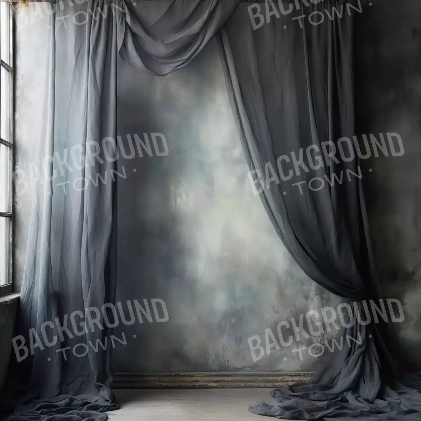 Chiffon Elegance Charcoal Vi 10’X10’ Ultracloth (120 X Inch) Backdrop