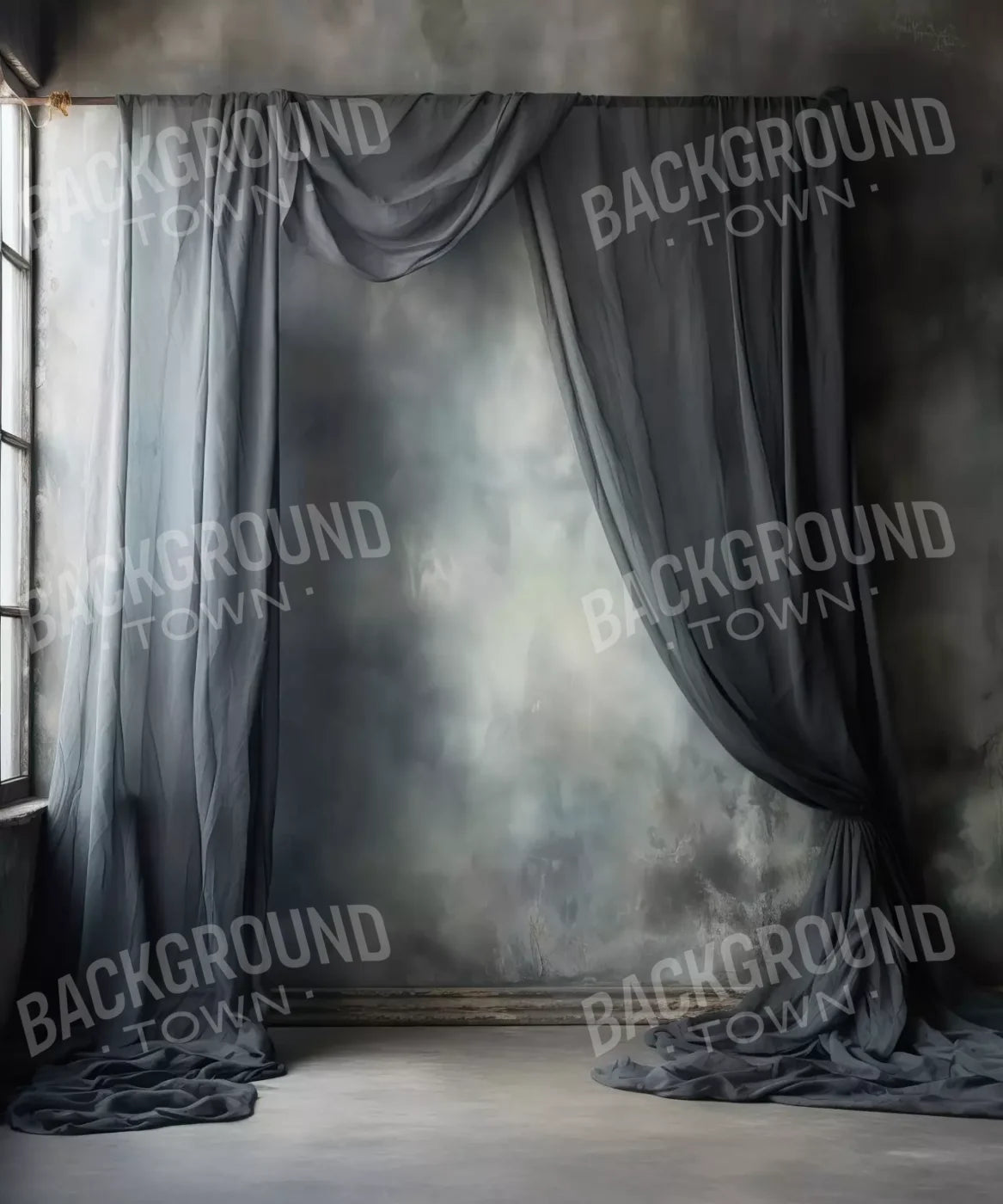 Chiffon Elegance Charcoal Vi 10’X12’ Ultracloth (120 X 144 Inch) Backdrop