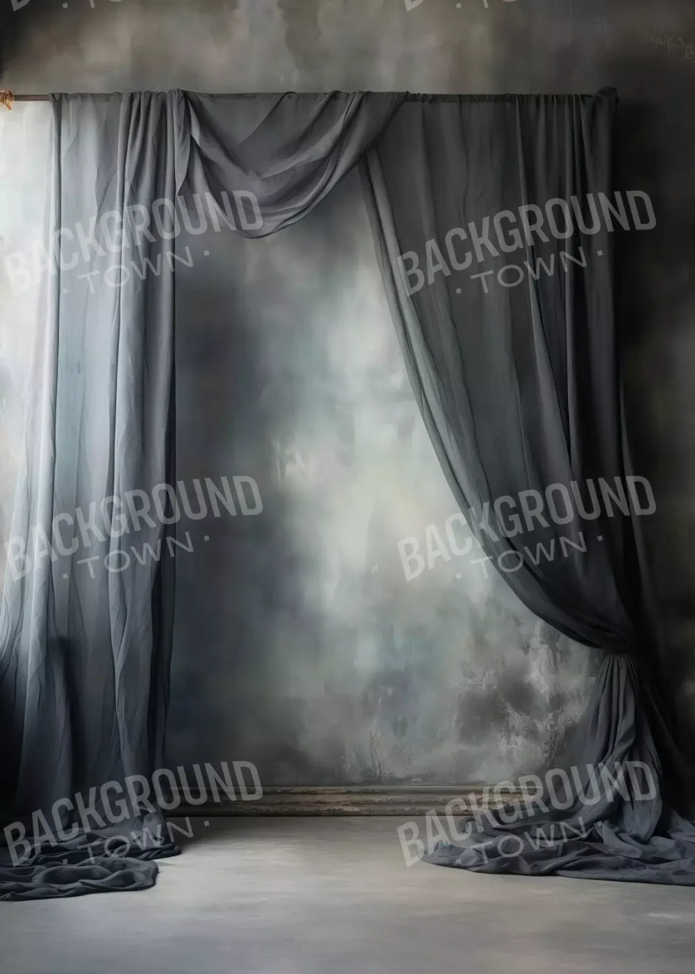 Chiffon Elegance Charcoal Vi 5’X7’ Ultracloth (60 X 84 Inch) Backdrop