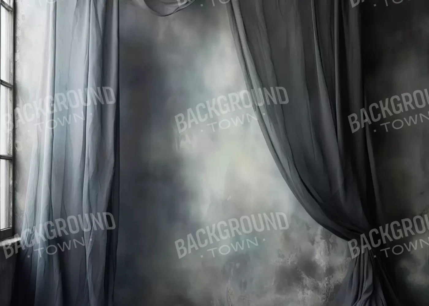 Chiffon Elegance Charcoal Vi 7’X5’ Ultracloth (84 X 60 Inch) Backdrop