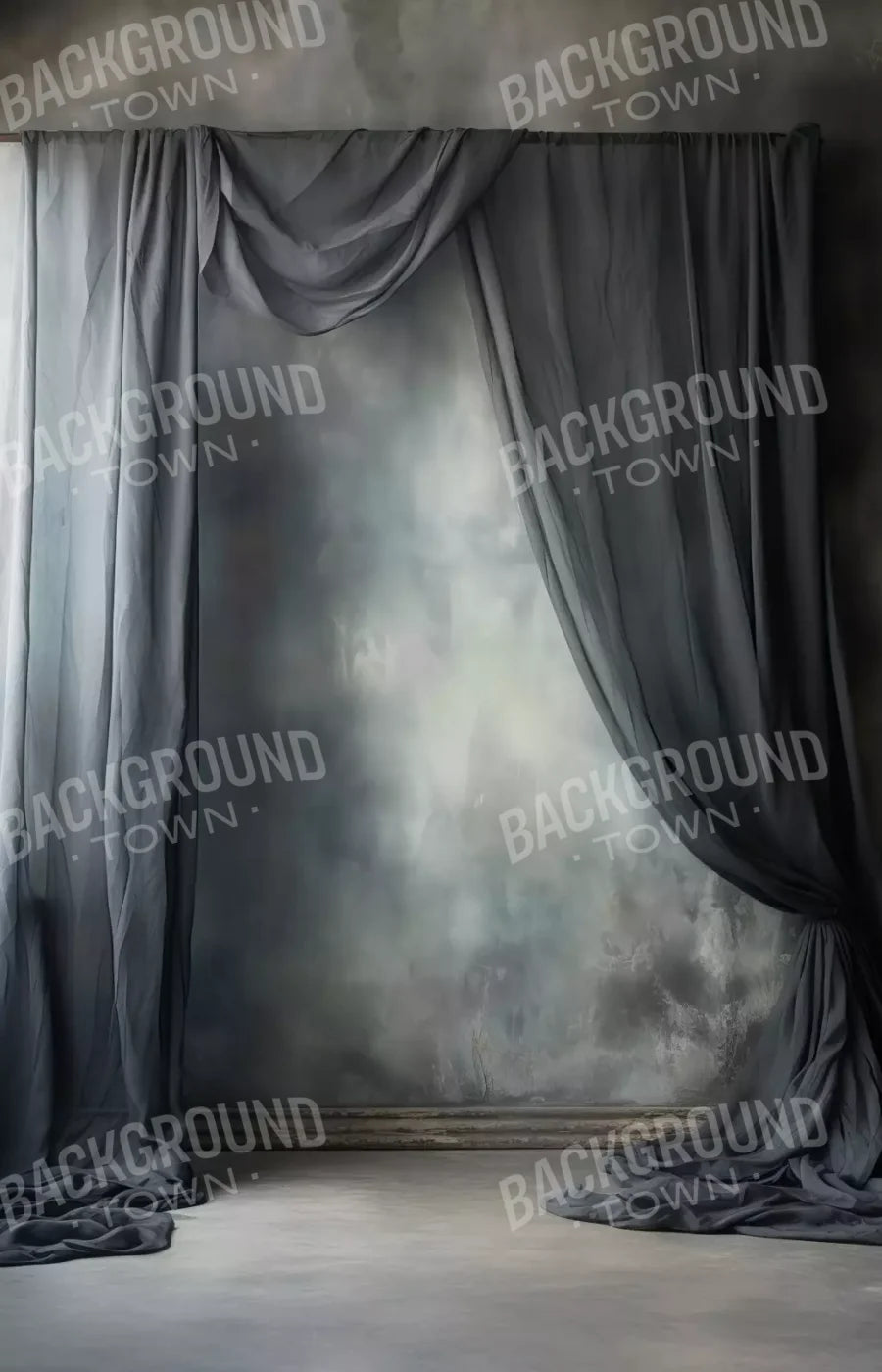 Chiffon Elegance Charcoal Vi 9’X14’ Ultracloth (108 X 168 Inch) Backdrop