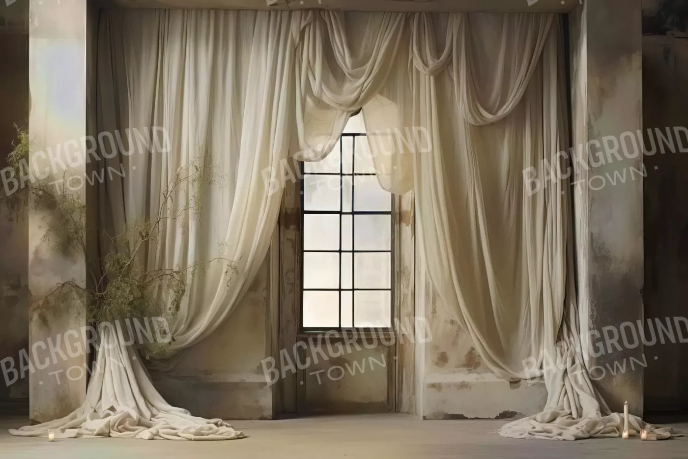 Chiffon Elegance I 12X8 Ultracloth ( 144 X 96 Inch ) Backdrop